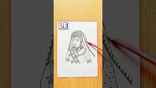 Indian Bride Sketch | Drawing Of Bride | Traditional Bride #shorts #fyp #wedding #bridal #bride