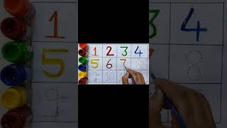 1 to 12 number counting with colouring # shorts