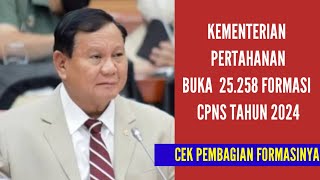 KEMENTERIAN PERTAHANAN BUKA 25.258 FORMASI CPNS TAHUN 2024