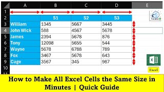 How to Make All Excel Cells the Same Size in Minutes | Quick Guide