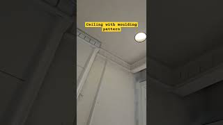 Ceiling with moulding pattern!pop design #interiordesign #youtubeshorts