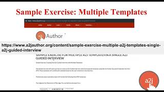 Multiple A2J Templates in One A2J Guided Interview (March 2019 New User Webinar)