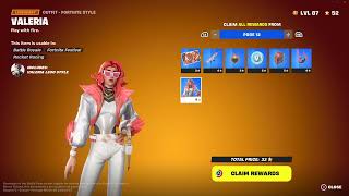 Fortnite | Valeria | Battle Pass Rewards | Page 12 | Outfit Style Unlock | chapter 5 season 1.