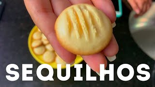 COMO FAZER SEQUILHOS COM 3 INGREDIENTES (Biscoito Amanteigado) | RECEITAS FÁCEIS