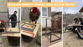 KARAVAN EMNİYET KEMERLİ ARKA KOLTUK PROFİLİ | ARKA DEMİR KOLTUK | MOTO KARAVAN