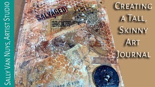 CREATING A TALL, SKINNY ART JOURNAL: Tutorial for a Skinny Art Journal using Recycled Packaging