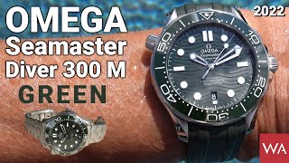 Omega Seamaster Diver 300M. Green Dial & Bezel. Bracelet & Strap. Pool- & Wrist-Shots.