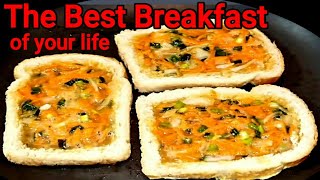 How to Cook The Best Breakfast of Your Life|Egg Omelette with Bread