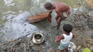 Traditional Cast Net Fishing In The Village Pond The best Fishing Fisherman