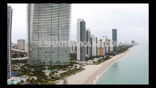 Armani Casa Sunny Isles Cloudy Day   January 2021 Aerial Stock Footage