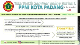 Rapat Persiapan Seminar Online Series #1 PPNI Kota Padang