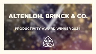 90 Day Productivity Award 2024 Winner —Altenloh, Brinck and Co.