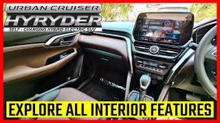 हाईराइडर का इंटीरियर देखें | Interior of Toyota Hyryrder 2022 | Features Explained | Front & 2nd Row