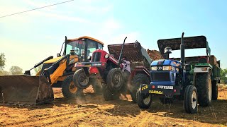 Jcb and Tractors Loading Mud in Trolly | Jcb Tractor | Jcb Tractor Video | Jcb Video | Tractor Video