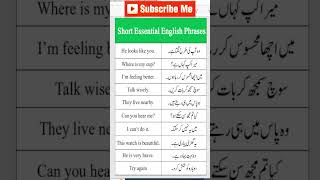 English Practice Sentences with Urdu Translation | English to Urdu Translation |@EnglishbySaeed