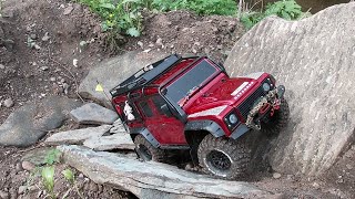 TRAXXAS TRX 4 DEFENDER on the trail Riverside RC Complex