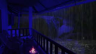 🌧️ Rainstorm Outside The Window - Feel the Big Stormy on the Mountain that Helps You Fall Asleep