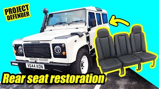 Complete transformation of our old second row Defender seats