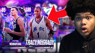 I PULLED A DARK MATTER! $100 Pack Opening For 100 Overall TMAC &  WEMBY NBA 2K24 MYTEAM PACK OPENING