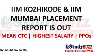 IIM Kozhikode & IIM Mumbai Placements 2024 | Top job profiles, Average salary, Highest salary