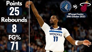 Naz Reid | Full Game Performance | Wolves v Heat | 29th October 2023