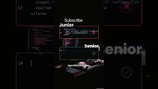 Junior developer vs senior developer |#html #css #propaty #shorts #development #shortcut #javascript