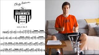 Solo Nº5 - Charley Wilcoxon - The All-American Drummer - 150 Rudimental Solos