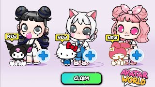 NEW UPDATE! ✅ FREE SANRIO CHARACTERS AND ITEMS IN AVATAR WORLD 🌍 PAZU 🥹 SUBSCRIBE 🥹