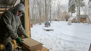 Off Grid Cabin Mudroom - Building A Bench With Self Milled Oak