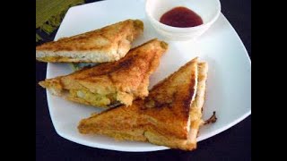 Aloo Sandwich Without Toaster, Potato Bread Sandwich, Aloo Bread sandwich by Housewife Kitchen.