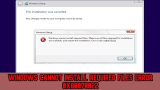 FIX Error Code 0x80070022 when installing Windows 11/10 SOLVED  [Tutorial]