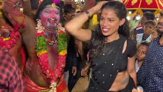 Honey model mass dance with potharaj dance at Annanagar bonalu2023 | bonalu2023