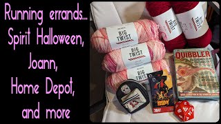 Running errands Spirit Halloween, Joann, Home Depot, and more