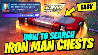 How to EASILY Search Iron Man Armor Stands and Stark Industry Chests - Fortnite Quest