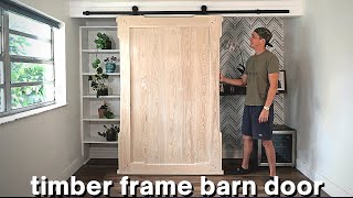 Timber Frame Sliding Barn Door | Modern Barn Door Build | Japanese Woodworking