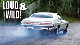 HOLY SMOKES!! MUSCLE CARS Leaving a Car Meet *BURNOUTS*