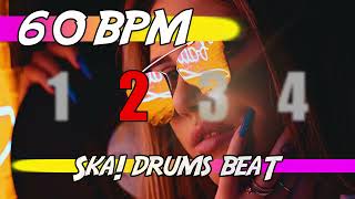 ✅ 60 BPM Ska Drums Beat 🥁 Ten minutes of backing track