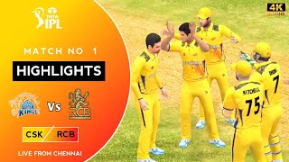 CSK vs RCB - Channai Super Kings vs Royal Challengers Bangaluru | Match 1 | Real Cricket 24 |