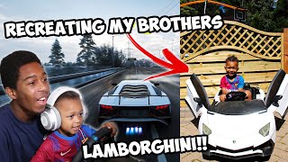 We Created My 3 Year Old Brothers Lamborghini In Forza!!