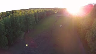 DJI Phantom 2 Vision+ V3 - Horses dancing in the sunset