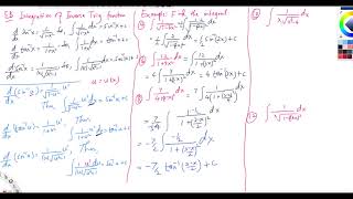 Video 12: 5.8 Integral of Inverse Trigonometric functions part 1