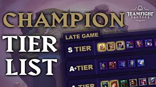 Best Early, Mid and Late game Champions TIER LIST for Teamfight Tactics | TFT Guide