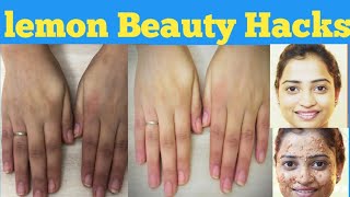 Skin whitening lemon facial at home | Get fair & Glowing skin by food and tours