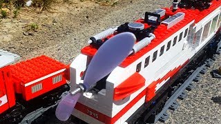 Lego train with PROPELLER at AMAZING 22kmh 14mph