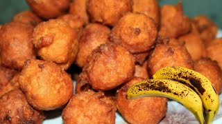 সুস্বাদু কলার বড়া /পিঠা। Paka Kolar Bora। Kolar Pitha।Bengali Styel Ripe Banana Fritters।