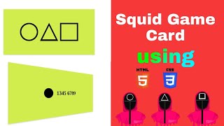 Squid Game invitation card logo using HTML and CSS only || squid game using html