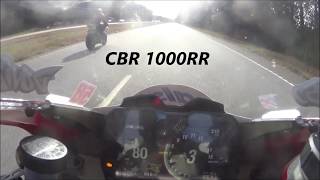 Panigale V4 picks fight with CBR 1000RR funny guy lol