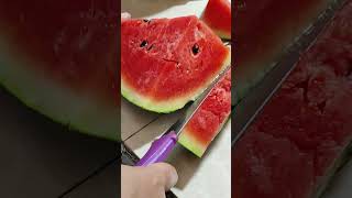 FRESHLY CUT SWEET WATERMELON #asmr #satisfying #shorts