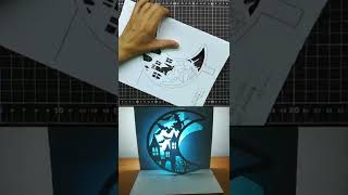 3D Halloween Card｜Pop Up Card｜Kirigami｜Paper Art｜Origami｜萬聖節彈出卡片 #shorts