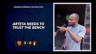 ARSENAL 3-0 BOURNEMOUTH (NIGERIAN FAN REACTION) PREMIER LEAGUE 2023-24 HIGHLIGHTS